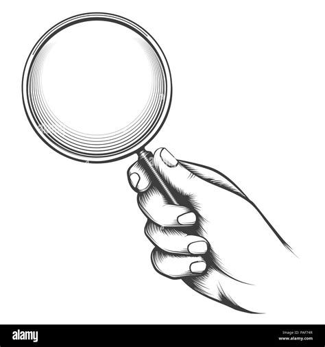 Magnifying Glass Line Drawing