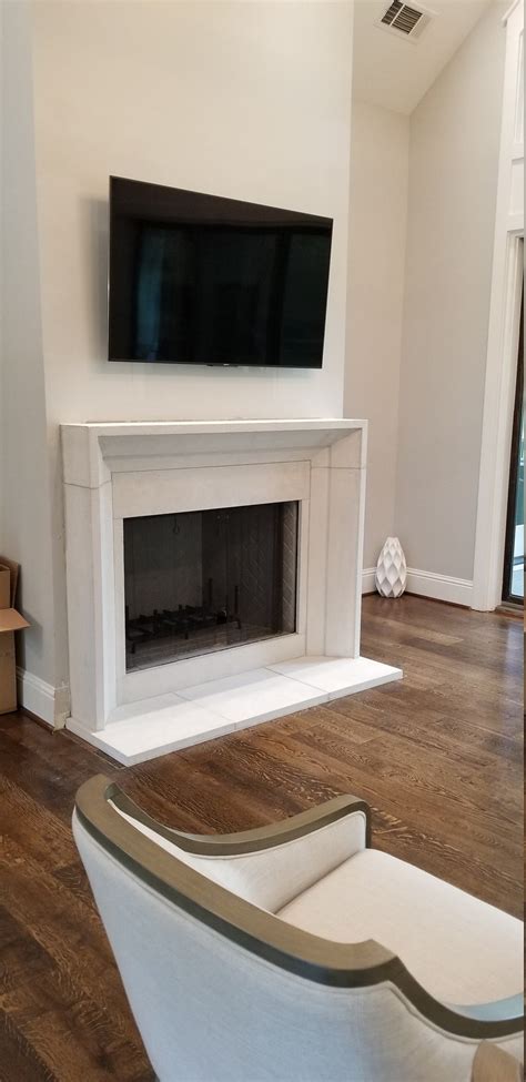 Modern Cast Limestone Fireplace Surround Etsy