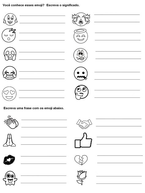 Para So Do Educando Atividade Emoji