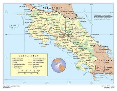Detailed Map Of Costa Rica