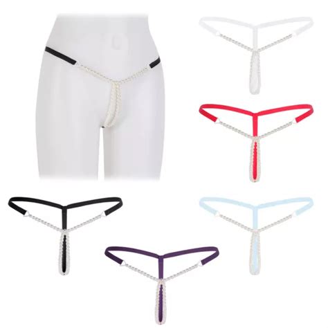 Women Sexy Pearl Micro Bikini Massage G Strings Thong Panties Lingerie Underwear Picclick Uk