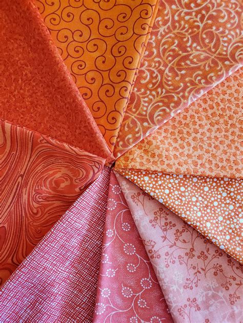 Orange Fat Quarters. Fat Quarter Bundle Fall Fabric | Etsy