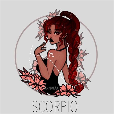 Zodiac Scorpio Art Scorpio Girl Astrology Art Anime Girl Drawings Cute Drawings Cartoon