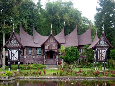 A Rumah Gadang A House Built In The Traditional Architectural Style Of