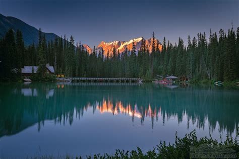 Emerald Lake At Sunrise Hour This Is A Photograph Of Emerald Lake Of