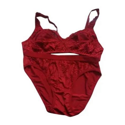 Suzain Cotton Red Bra Panty Set For Daily Wear Size 28 44 Inch At Rs