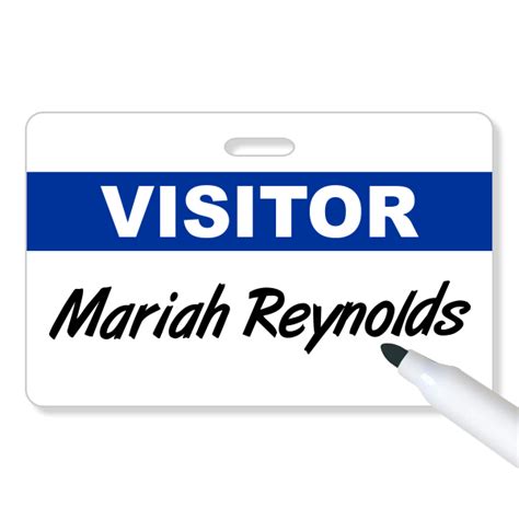 Numbered Visitor Badge Name Tag Wizard