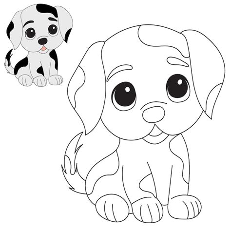 Premium Vector Cartoon Puppy Coloring Book For Kids Isolated Vector