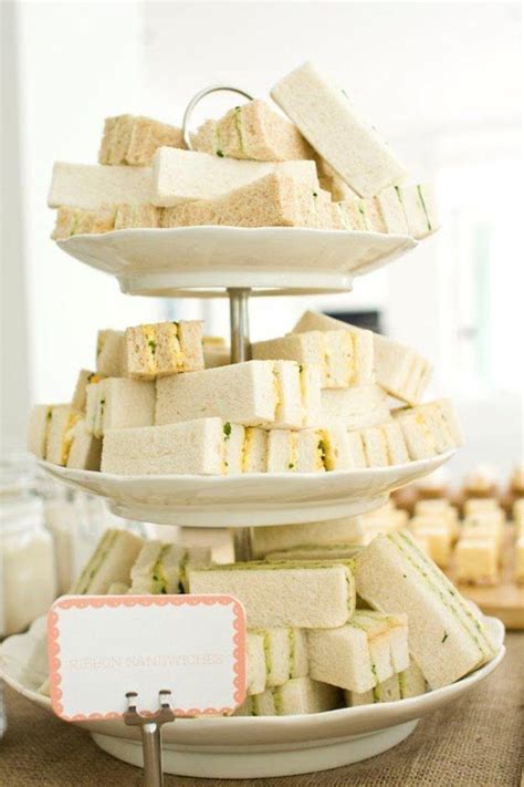 Finger Sandwiches Baby Shower Party Food Shower Food Wedding