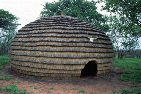 africa traditional zulu thatched house south africa © o alamany and e vicens african
