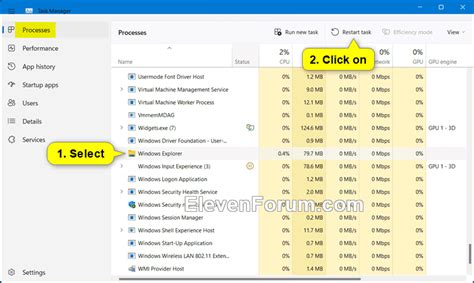 Restart Windows Explorerexe Process In Windows 11 Tutorial Windows