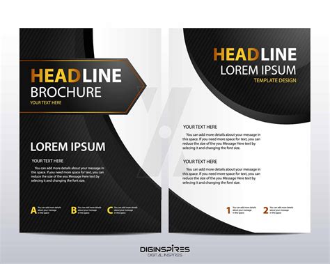 Simple And Modern Black Brochure Template Design