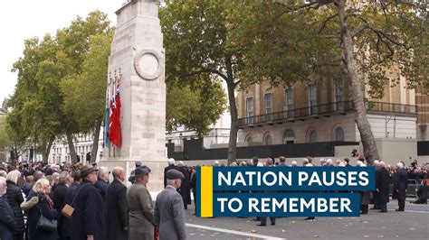 Nation Falls Silent To Mark Armistice Day Youtube