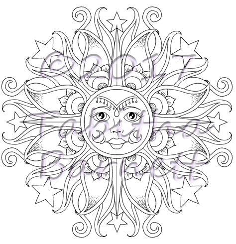 Celestial Mandala Coloring Pages Coloring Pages