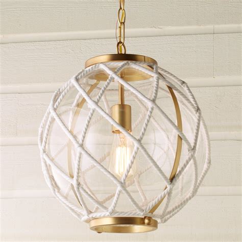 Check out our nautical ceiling selection for the very best in unique or custom, handmade pieces from our shops. White Rope Globe Pendant - Shades of Light