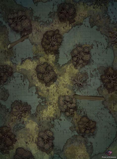 Swamp 22x30 Public Dice Grimorium Dungeon Maps Forest Map