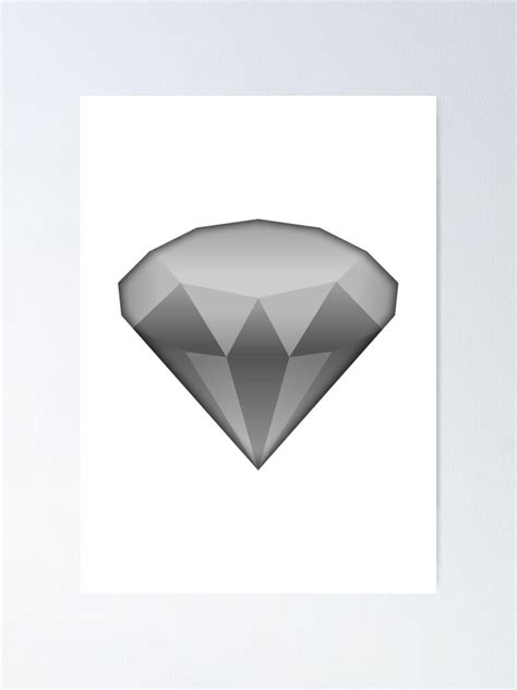 Diamond Emoji Poster By Blvckbleach Redbubble