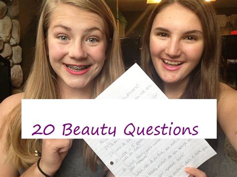 20 Beauty Questions Youtube