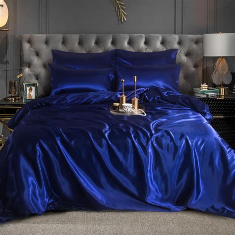 Charkhah Satin Silk 6 Piece Complete Bedding Set Durable Silky Fabric With Single Double King