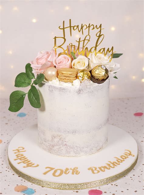 Floral Buttercream 70th Birthday Cake Cakey Goodness