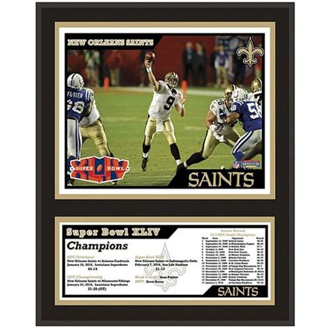 New Orleans Saints Fanatics Authentic 12 X 15 Super Bowl Xliv