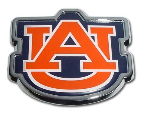 Auburn University Orange Chrome And Color Car Emblem I Americas Flags