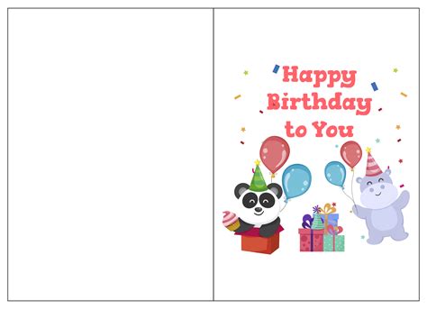 10 Best Printable Folding Birthday Cards For Wife