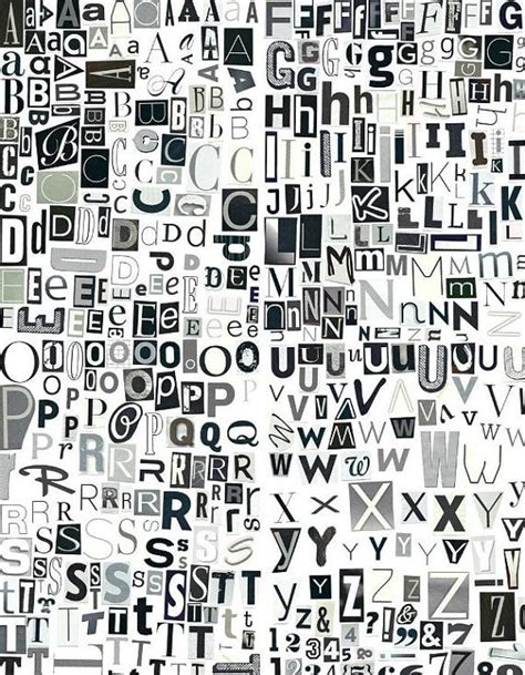 Letter Collage Collage Sheet Lettering Fonts Lettering Alphabet