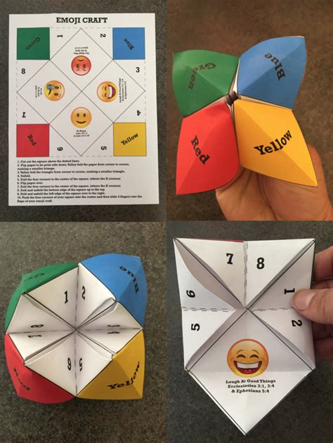 Origami Paper Video Game Origami Game Emoji Craft Emoji Birthday Party