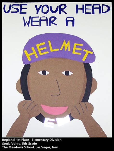 Free safety helmet vector download in ai, svg, eps and cdr. Use Your Head, Wear a Helmet | Regional 1st Place ...