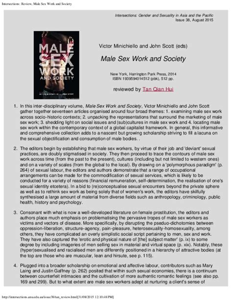 Pdf Book Review Of Male Sex Work And Society Qian Hui Tan