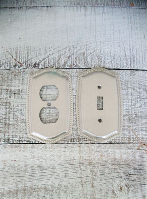 Brushed stainless steel outlet cover rocker switch wall plates decorator metal. Light Switch Cover and Outlet Cover Brushed Stainless ...