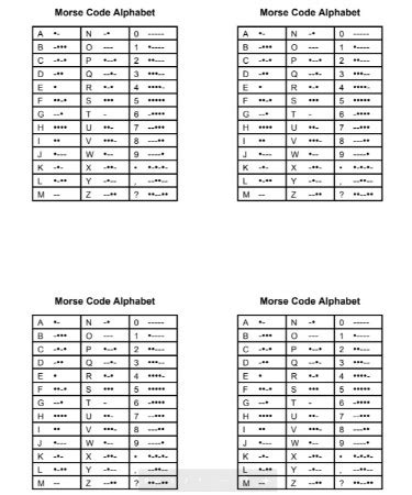Printable Kid Morse Code Chart Morse Code Alphabet Printable Xyz De Code Morse Code