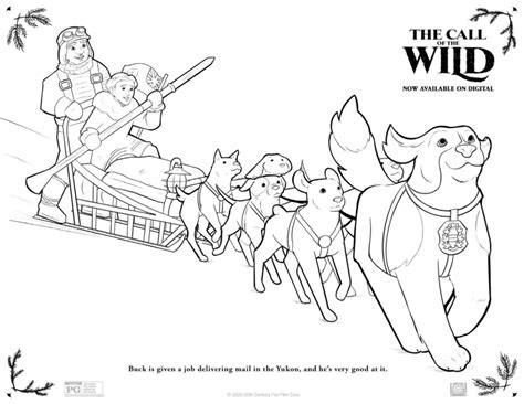 Dog Sled Coloring Page from The Call of The Wild - Mama Likes This