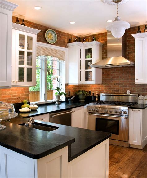 The kitchen backsplash of a virginia house decorated by bunny williams is tile backsplash ideas. Modern Brick Backsplash Kitchen Ideas