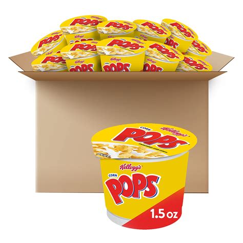 Buy Kelloggs Corn Pops Cold Breakfast Cereal Cups 8 Vitamins And