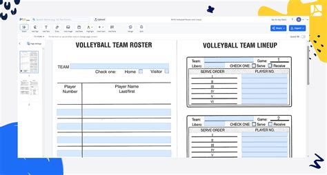 Fillable Nfhs Volleyball Roster And Lineup Pdfliner