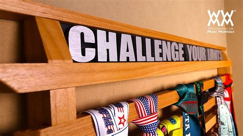 running medals display rack woodworking project youtube
