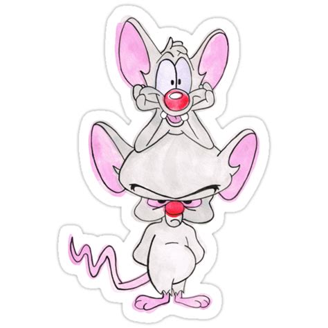 "Pinky and The Brain" Stickers by Monique Cutajar | Redbubble png image
