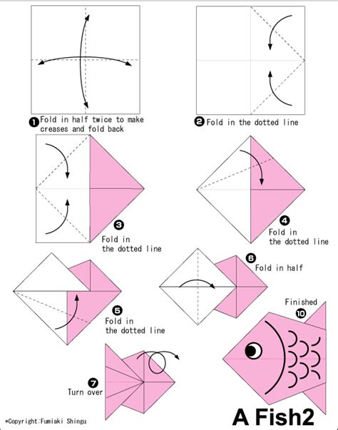 Fish 2 Easy Origami Instructions For Kids