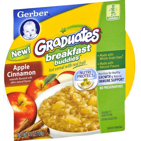Gerber Cereal Oatmeal And Barley Apple Cinnamon Toddler 12 Months