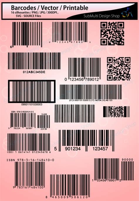 Barcodes Silhouette Barcodes Printable High Quality Etsy My Xxx Hot Girl