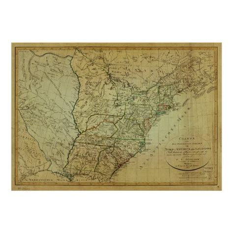 United States North America And Louisiana Map 1805 Poster Zazzle