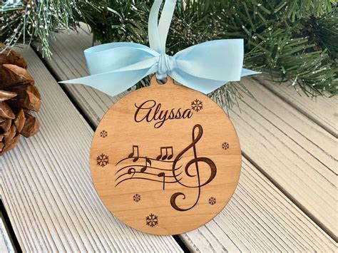 Custom Engraved Music Christmas Ornament Music Christmas Ornaments