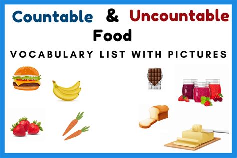 Countable And Uncountable Food Pictionary Esl Worksheet By Ag23 Riset