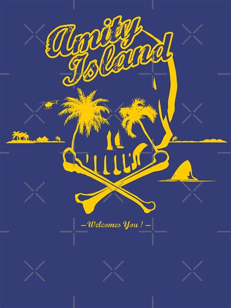 Jaws Amity Island Welcomes You T Shirt By Alexmo Redbubble