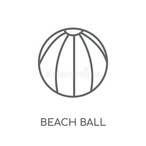 Beach Ball Linear Icon Modern Outline Beach Ball Logo Concept O Stock
