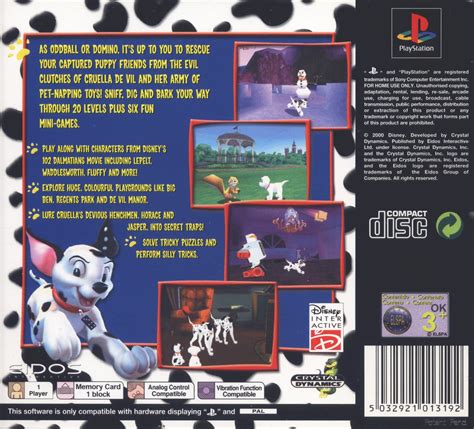 Iso image of the 2000 game disney's 102 dalmatians: Disney's 102 Dalmatians: Puppies to the Rescue Details - LaunchBox Games Database