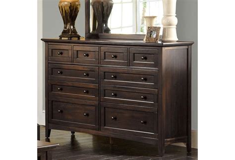 Aamerica Westlake Transitional 10 Drawer Dresser With Felt Lined Top