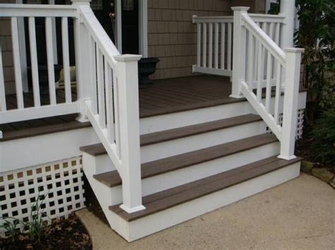 If you get around a corner or doubling back around a landing, but you want to use these for the straight sections but change how you're done if you want a connected railing. 36 Amazing Wooden Porch Ideas | Wooden porch, Porch steps, Porch handrails